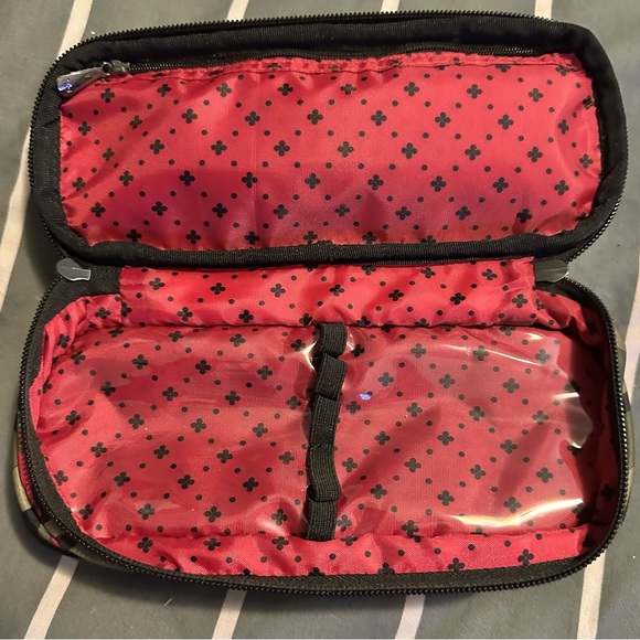 Lug Double Decker Cosmetic Case in Camo Orchid - Picture 3 of 8